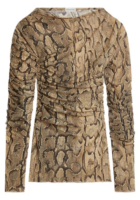 snake print tee man sand DRIES VAN NOTEN | 251-021129-1620101